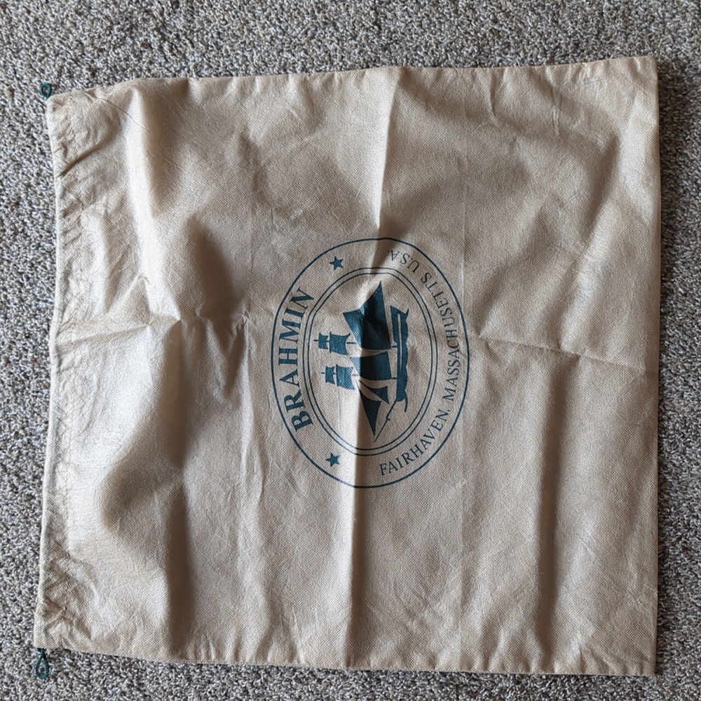 Vintage Brahmin White Leather With Stone Floral Bag - Picture 12 of 16